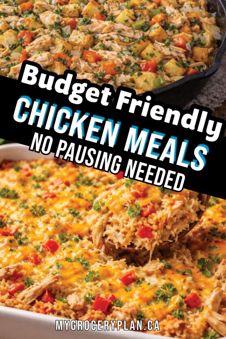 budget friendly chicken meals including casseroles wraps and easy family dinners
