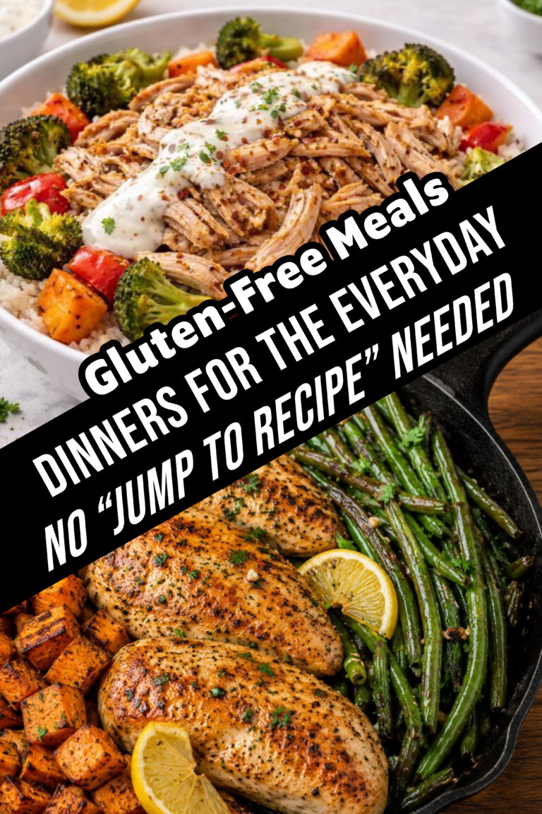 Gluten Free Meals. Dinners for the Everyday. No Jump to Recipe Button Required.